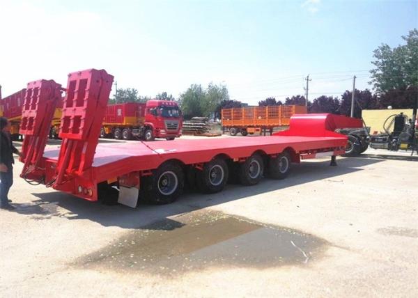 3 Axles Concave Beam Low Bed 60 Ton Low Deck Trailer