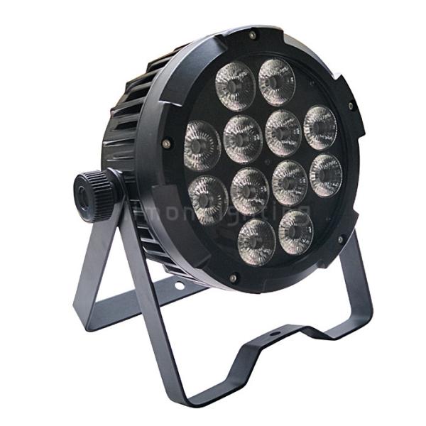 Aluminum Die-Cast IP65 12x18w RGBWA+UV 6in1 Waterproof LED Flat Par Light