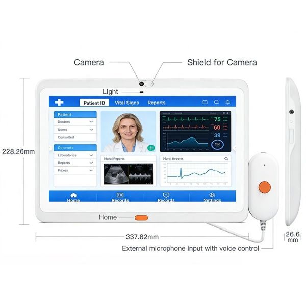 Bedside Tablet for Hospitals with Medical Information Touch Screen
