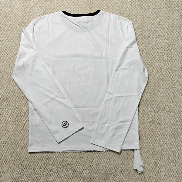 T-shirt à manches longues en coton 100 % épais et surdimensionné pour homme, avec impression graphique personnalisée, épaules tombantes