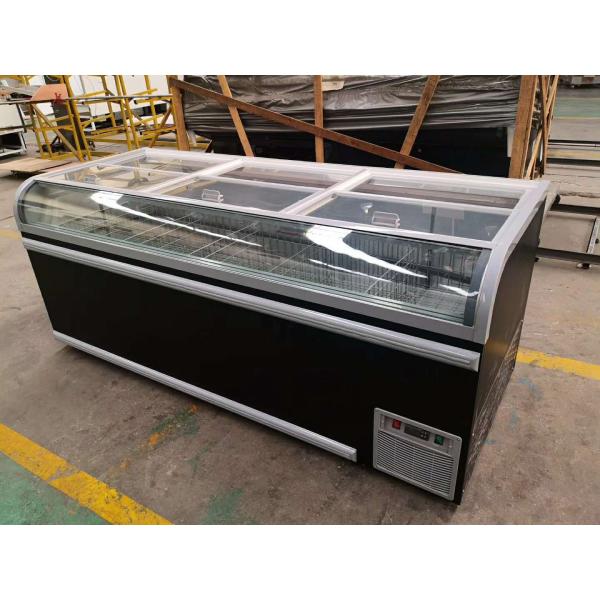 Supermarket Refrigerator Food Frozen Meat Display Island Freezer With ETL Certification