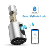 Serrure de porte intelligente biométrique de cylindre d'empreinte digitale d'APPLI de Bluetooth de sécurité
