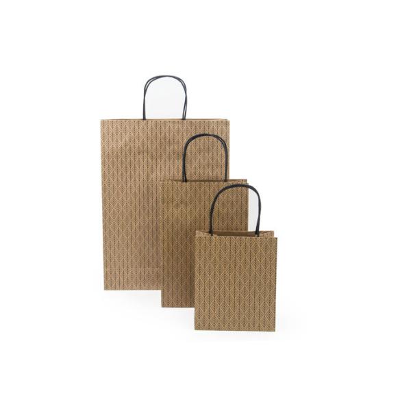 Reusable Luxury Christmas Packaging , Natural Brown Christmas Gift Bags