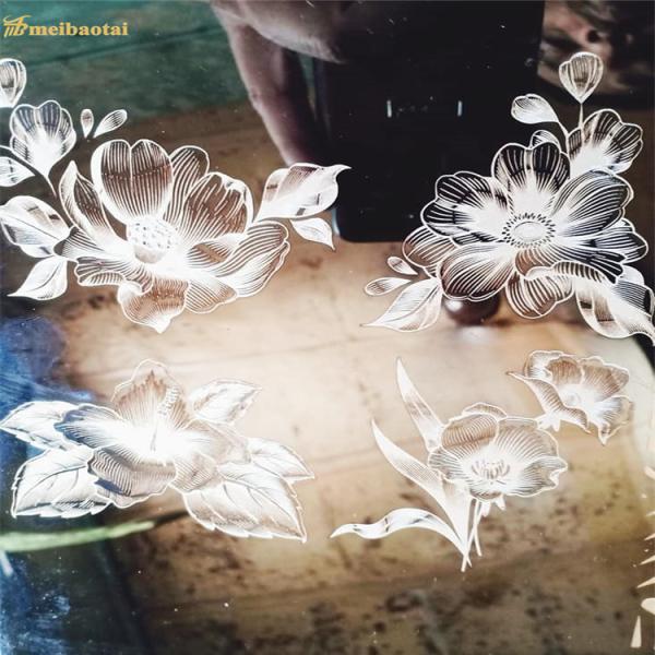 0.55mm Thickness Etched Stainless Steel Plate Polished Fower Pattern