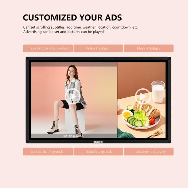 32-Inch Android Digital Signage LCD Display Remote-Controlled Wall-Mount Advertising Player for Shopping Malls, Vertical DOOH Digital Poster Display