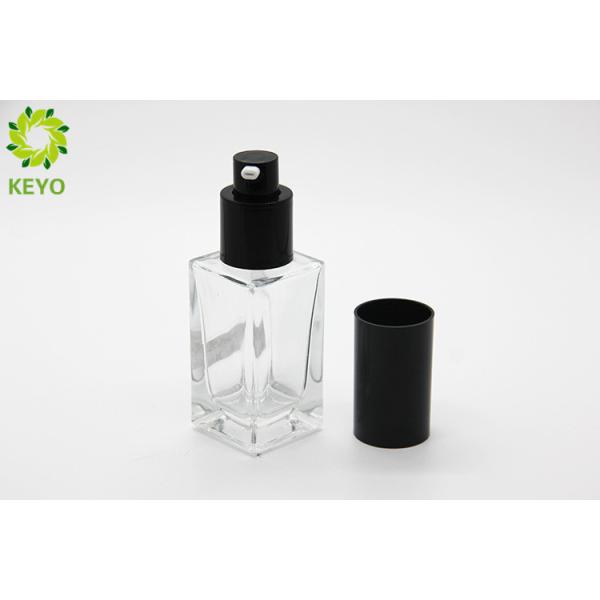 Liquid Foundation Pump Bottle 30ml Square Shape Clear Glass Material Made