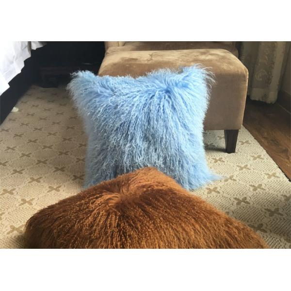 Mongolian Real Fur Decorative Cushion Cover Pillow Case for Living Room Bedroom