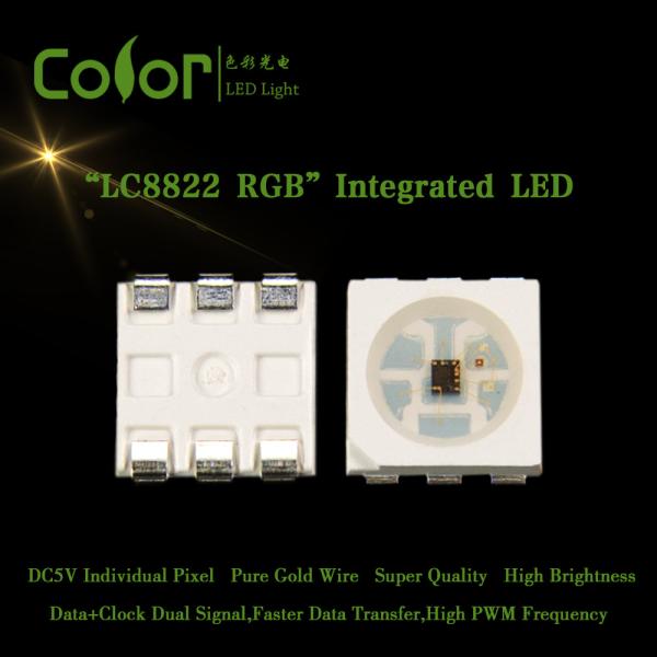 5v 5050 SMD Addressable RGB Controllable Color Dimming IC LED Chip LC8822