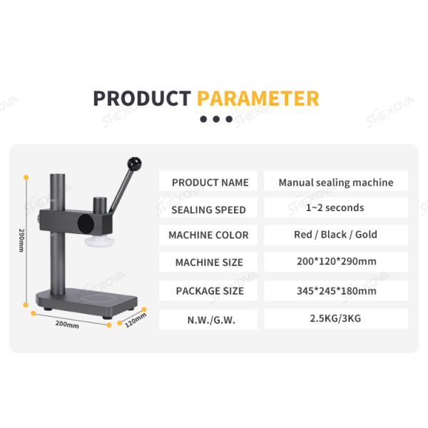 Pet Hand Press Manual Can Sealing Machine For Plastic Beverage Cans