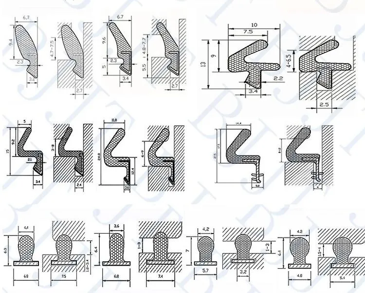 PU Polyurethane Foam Door and Window Anti-Vibration Seal Strip