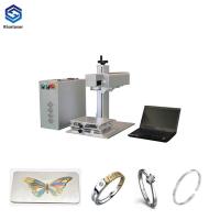 máquina de grabado del laser de la fibra de la profundidad 0.4m m de la joyería 30w