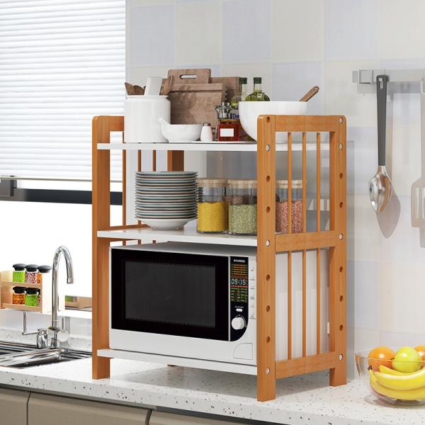 Freestanding Wooden Kitchen bakers Microwave And Toaster Oven Stand rack Unit