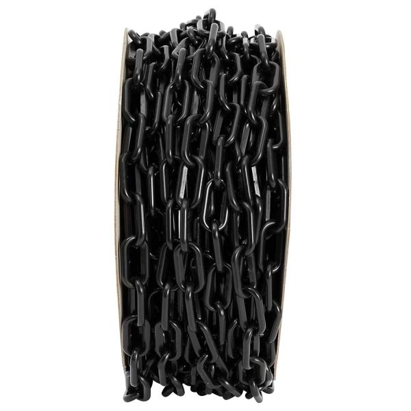 Cadena de barrera de plástico negro personalizable para protección y seguridad a prueba de intemperie