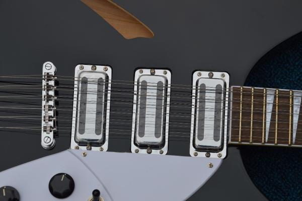 Musical instrument professional electric guitars rickenback guitar 12 string black solid body rickenback jazz guitar