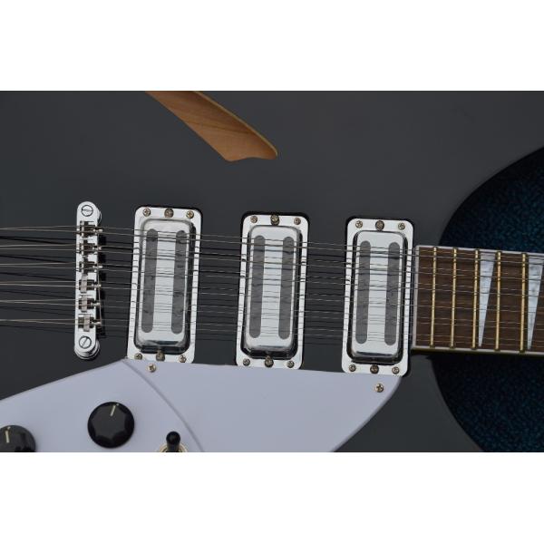 Musical instrument professional electric guitars rickenback guitar 12 string black solid body rickenback jazz guitar