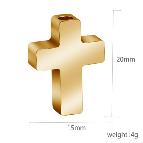Hypoallergenic 15x20MM SS Cross Pendant For Men'S Necklace
