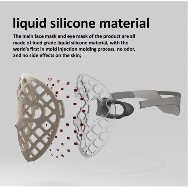 Hollow Out Design Soft Silicone Blue Red yellow Light Therapy LED Face Mask