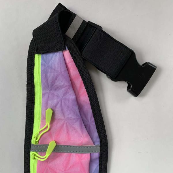 Florescence Sports Waist Bag Making Accessories PU/PVC With Three Zipper Pocket