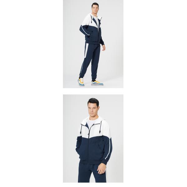 Anti Bacterial Tracksuit Jogger Set Men Zipper Hoodies Sweatpants