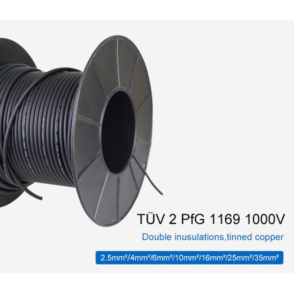 A C.C. solar do cabo 1500V do picovolt do único núcleo do TUV estanhou a isolação de cobre de XLPE