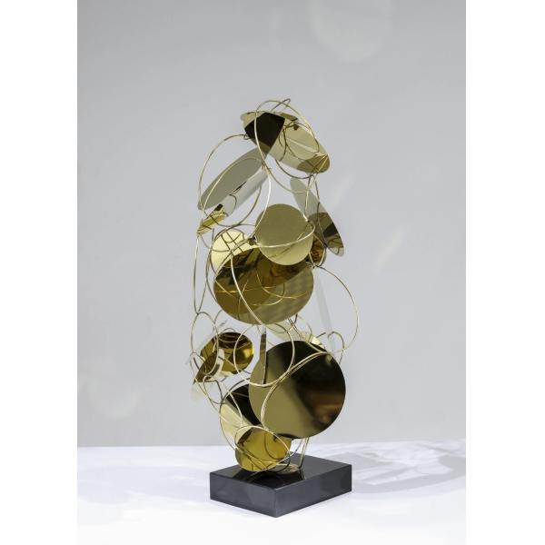 Sweet Design Modern Luxury Stainless Steel Rose Gold Floor Sculpture For Decor