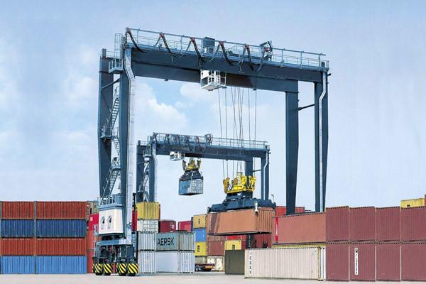 Wheeled Container Rubber Tyre Crane RTG Model 30ton Double Beam
