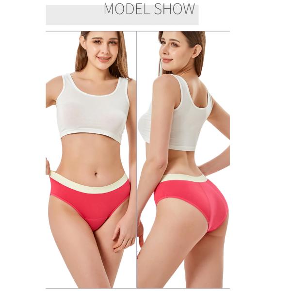 Period Underwear For Teen Period Panties Heavy Flow Organic Cotton Mid Waist Teenagers Panty