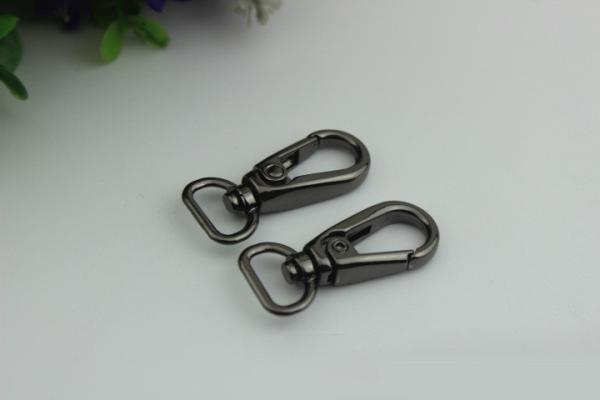 Manufacturing plating 6 color high quality metal d ring snap hooks 13 mm for handbag