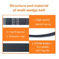 8PK1490 Rib Poly micro V Serpentine Belt Replacement Faw Truck
