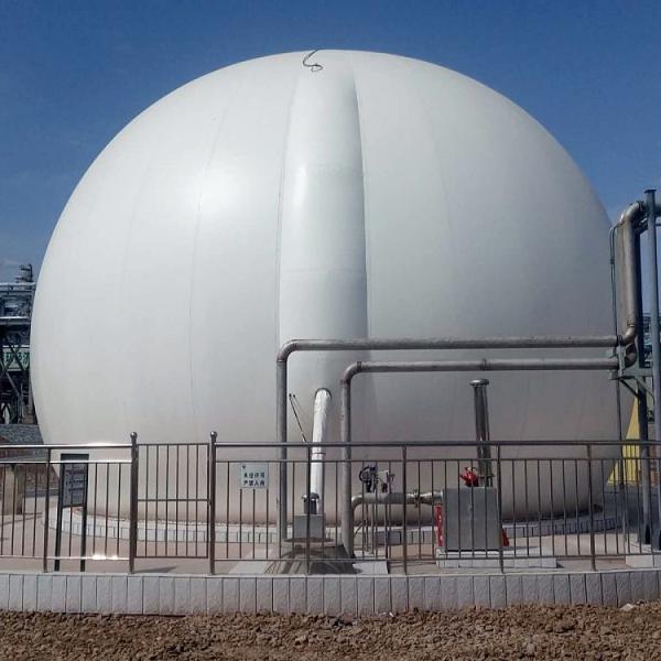 Ground Mounted Double Membrane Biogas Holder 0.7mm-1.5mm Thick For Renewable Energy