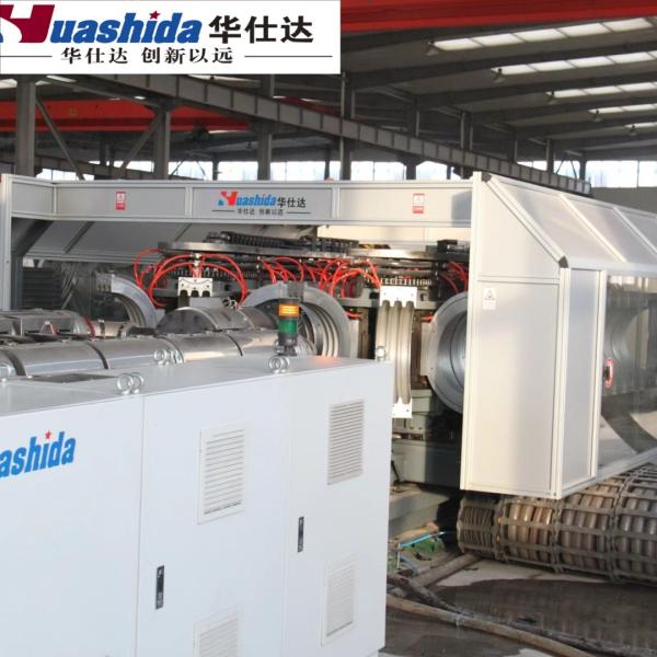 Double Layer HDPE / PP Double Wall Corrugated Water Pipe Extrusion Line Computerized