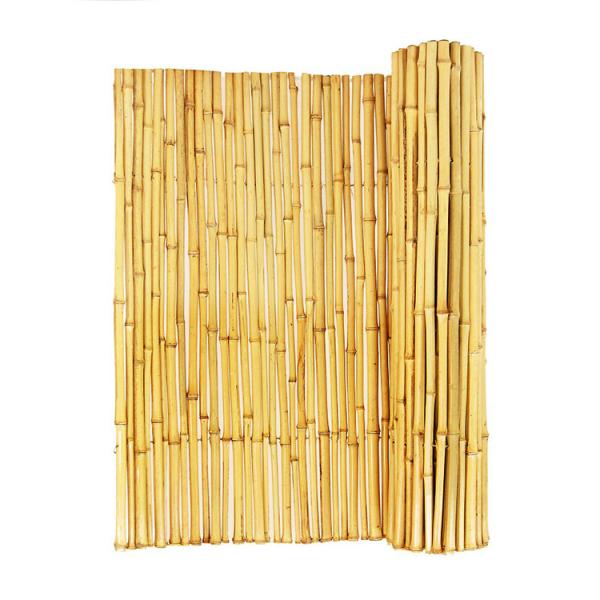 Smoked Decorative Bamboo Fence Screen Fencing For Nursery Garden Green House