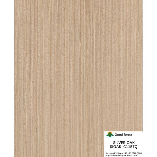 Engineered Wood Veneer Quarter Cut Of Silver Oak Sheet Thickness 0.4mm For For Cabinet Face SOAK-1098Q/1157Q/1235Q/1260Q/1376Q