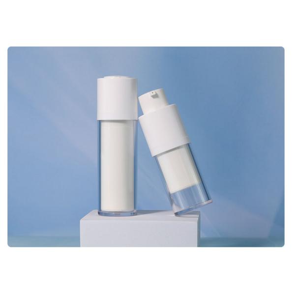 15 ml 30 ml 50 ml Bouteille blanche sans air Crème cosmétique Bouteille en plastique pour emballage de soins de la peau