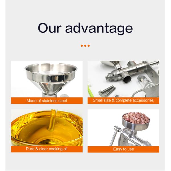 3KG Thailand Coconut Oil Cold Press Machine Manual Oil Expeller Small Manual Hydraulic Oil Press 98%-100%