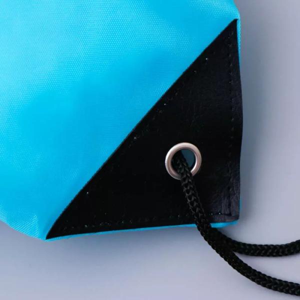 Customized Medium Size Polyester Nylon Drawstring Backpack for Silk Screen Printing