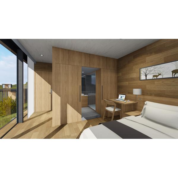 Префаб Моонбокс современный расквартировывает стиль праздника с деревянным интерьером панели