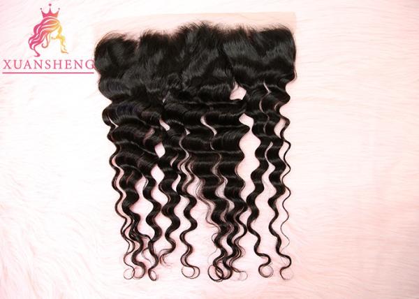 Virgin Indian Hair 13x4 Lace Frontal No Tangle Loose Wave Silky Swiss Lace Frontals