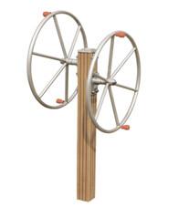 outdoor wooden fitness equipment--WPC wood arm wheel