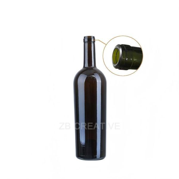 Icon Tapered Bordeaux Glass Bottle 750ml Cork Closure Ultra Premium 960g 1731K-7