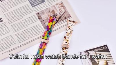 Easy Release Dazzle Color Resin Watch Strap 38mm 42mm