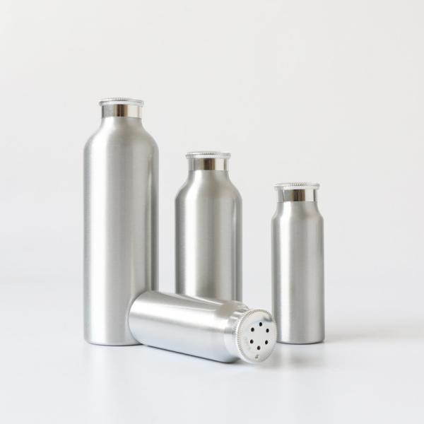 Talcum Powder Empty Aluminum Cosmetic Bottles With Sifter And Lids