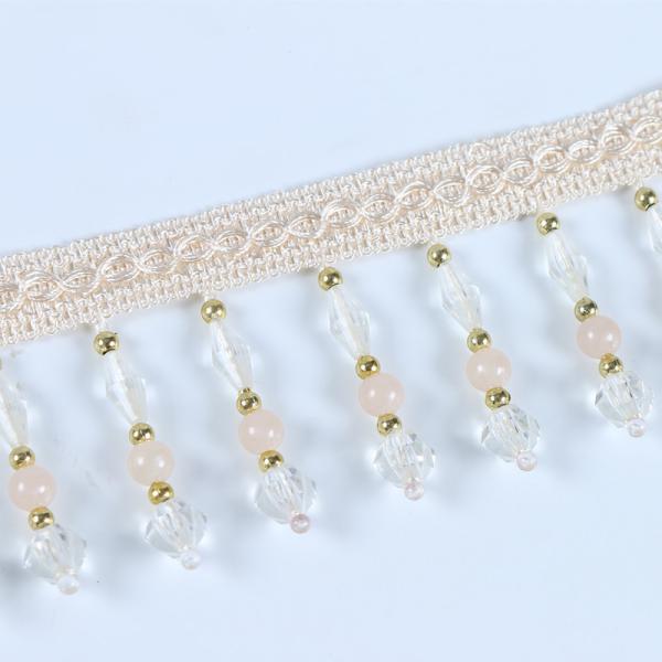 Handmade fashionable chain beads lace tassels fringes for curtain/sofa/pillow decoration