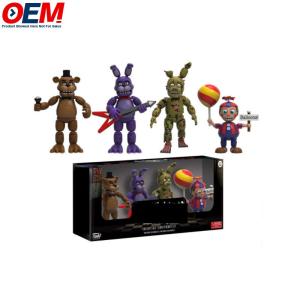 オーダーメイドOEM ホットセール 新着品 フライナイト・アット・フレディ アクション・フィギュア 4個/パック FNAF トイ・モデル PVC アクション・フ