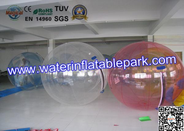 Colorful 0.9mm PVC Clear Sphereing Inflatable Water Walking Ball For Entertainment