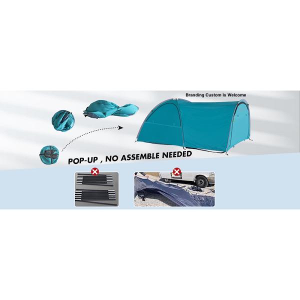 2.44*1.52*1.07M Quatro Temporadas Automática Verde Impermeável PU2000MM Revestida de Poliéster 2 Pessoas Pop Up Pickup Camping Tent