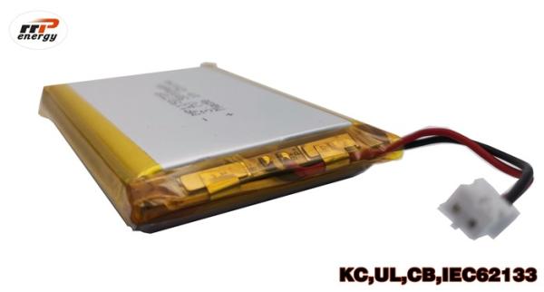 CB IEC62133 de l'UL kc de la batterie MP115070P 5000mAh 3.7V de polymère de lithium de banque de puissance de capacité élevée de cycles de longue durée