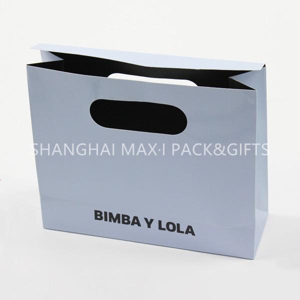 Personalized White Branded Paper Gift Bags With Logo Cutting Handle Envelope Support