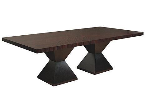 Round / Square Solid Oak Dining Table , Custom Round Pedestal Dining Table