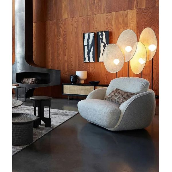 Restaurant Lighting Living Room Parlor Bar Decor Japanese Wicker Art Petal Pendant Light(WH-WP-141)
